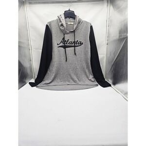Sweet Gisele Hoodie Women XL Grey t Atlanta Graphic Color block Raglan